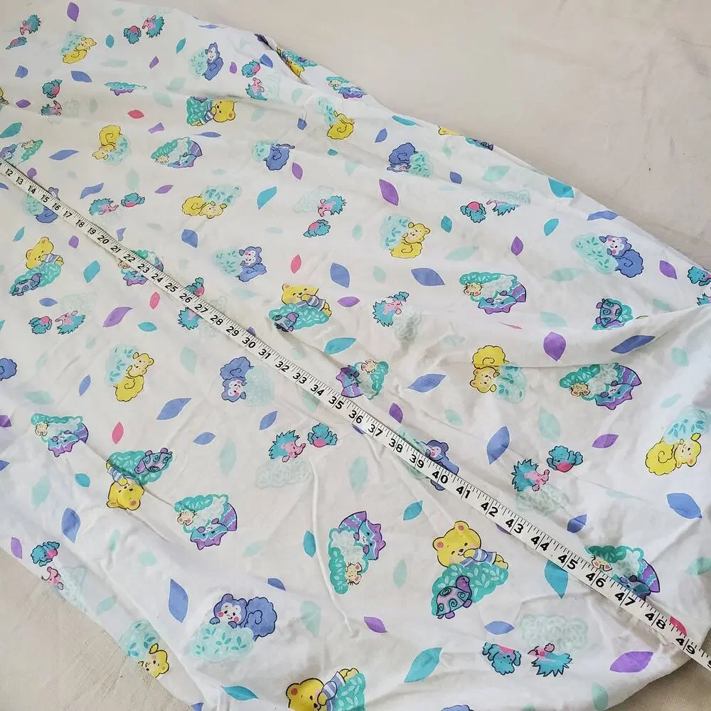 Vintage Cute Animals Fitted Crib Sheet